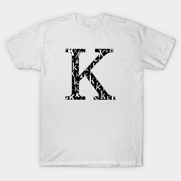 K Filled - Typography T-Shirt by gillianembers